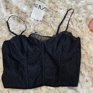 Zara black corset top